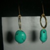turquoise w/ gold hoops
