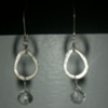 crystals w/ silver hoops
