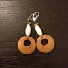 wooden circles & bone drops