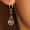 rose quartz earrings