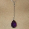 dark amethyst drop necklace