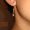 smoky quartz earrings
