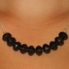 smoky quartz circular necklace