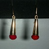 ruby quartz & gold cones