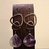 dark grey crazy shapes & amethyst