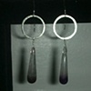 amethyst drops & silver hoops