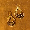 black spinel & fat gold teardrop tiers