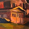 Neighborhood House at Night