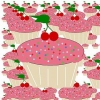 Many Beautiful Cherry Cupcakes