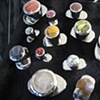 Assorted Machined Labrets with Stone Cabs
