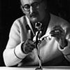 Trova with "Study/Falling Man (Flowerman)" circa 1969/70.