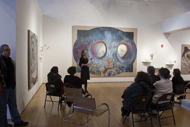 Artist talk at the gallery.