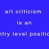 Still from - Art Criticism is an Entry Level Position