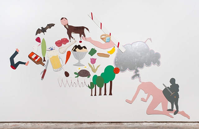 Untitled(wall collage)