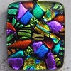 MOSAIC DICHROIC FUSED GLASS PENDANT