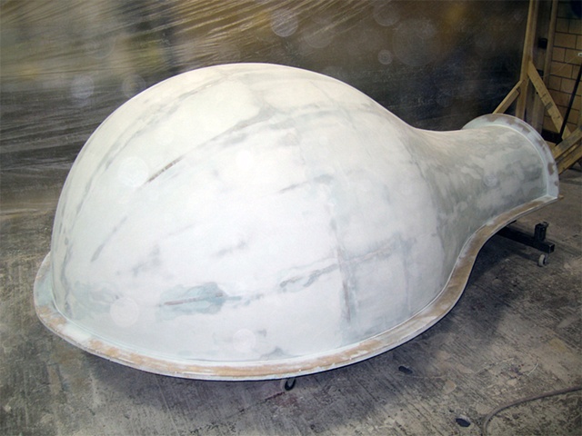 Prepping the plug for primer.