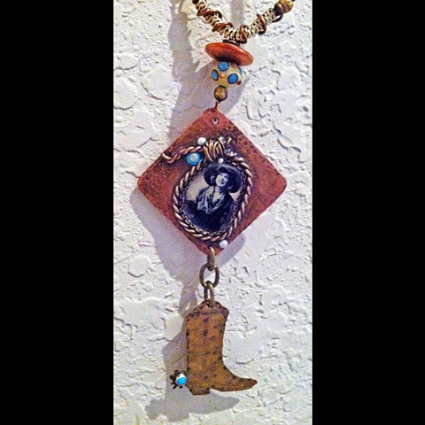 Themed Jewelry, Mixed Media Jewelry, Cowgirl Jewelry