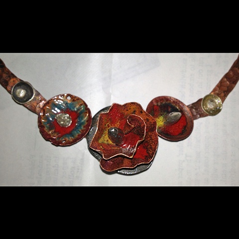 Mixed Media Jewelry, Enameled Jewelry, Contemporary Jewelry, Art Jewelry