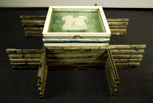 the glass window, stacked