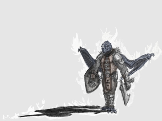 Armored Half-Dragon