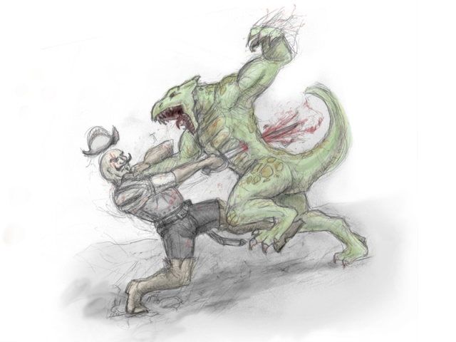 Saurus vs. Conquistador