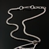 Amethyst and Sterling Teardrop Necklace on Handmade Chain