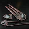 Hair Forks & Brooch