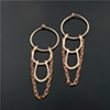 Golden Tiered Hooped Earrings
