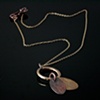 Golden Brass and Copper Two Tone Petal Wing Necklace