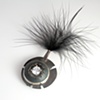Brooch with Black Feather