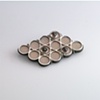 Enamel, Sterling and Smokey Quartz Brooch