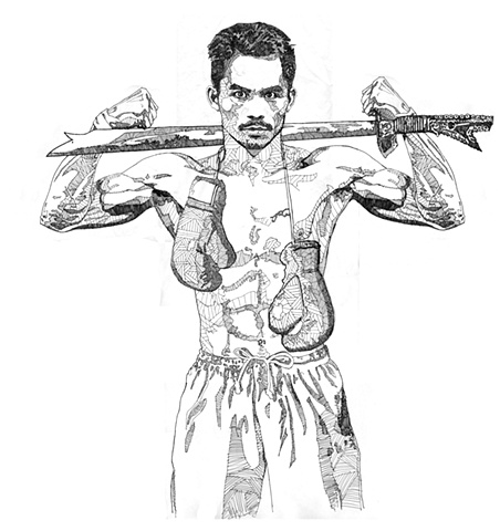 Manny Pacquiao with Kampilan
