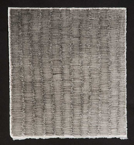 Horizontal Lines riding the bus or train. Vertical Lines waiting for the bus or train. (2 hours, 3 minutes, 39 seconds. 2 Pigma Micron Pens. 2 Round trips: 2 buses, 4 trains)