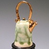 Tiny Gold & Ash Teapot