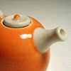 Miniature Orange Teapot