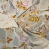 pink and peach floral bed sheet