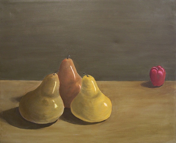 Still Life with Pears and an Apple