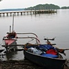 Baby and canoe
