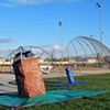 In Tents: Trash & Hydrant (installation at a park)