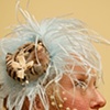 Blue Puff Quail Fascinator