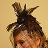 Winged Black Veil Fascinator