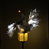 Mr. Moon; Fibber Optic Rooster Lamp