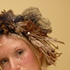 Blue ace and winged fascinator
