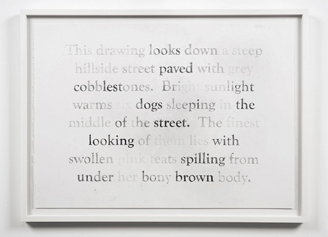 text pencil drawing "Finest Looking" by Joe Hardesty