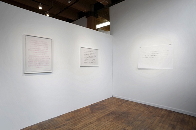 Installation shot of artist Joe Hardesty's show at Western Exhibitions Chicago