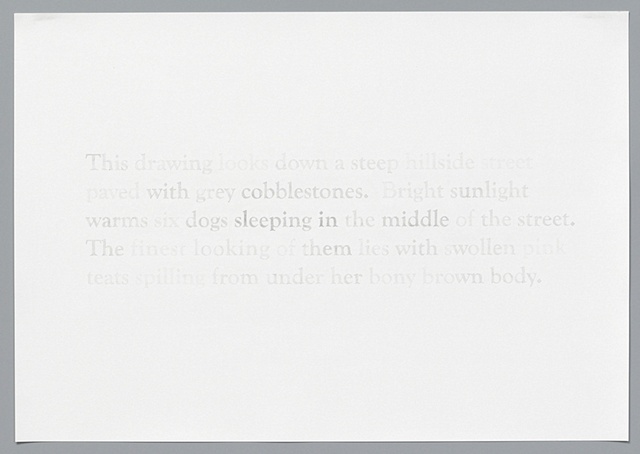 text pencil drawing "Pink Teats" by artist Joe Hardesty