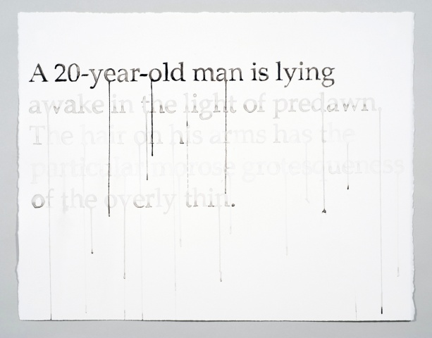 text watercolor drawing "Portrait" by artist Joe Hardesty