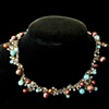 Cranberry Pearls and Amazonite Necklace