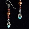 "Freshwater Pearl and Amazonite Earrings for Nara"
