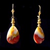 14K Gold-filled Jasper Earrings Front